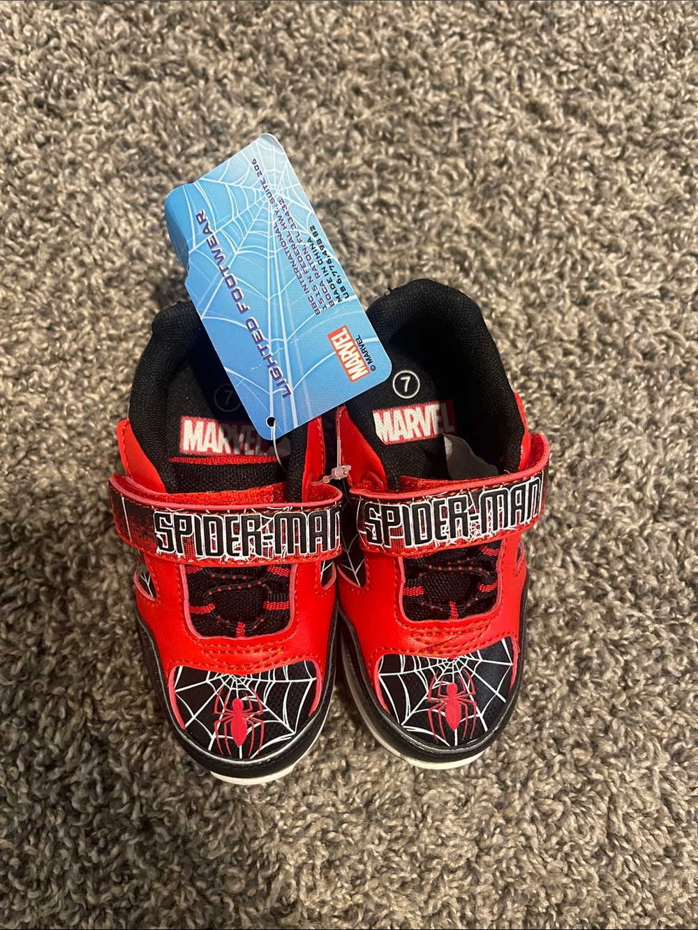 Marvel Spider-Man Red and Black Kids Light-up Sneakers